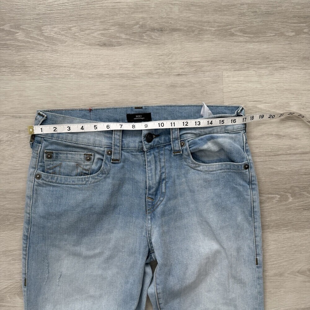 True Religion RICKY Jeans Relaxed Straight Distressed Men's Size 32 Light Wash - Picture 12 of 16